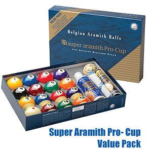 Balles de billard 57,2 mm Super Aramith par pack de valeur