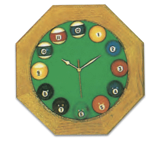 Horloge murale Octa-2 bois -vert-